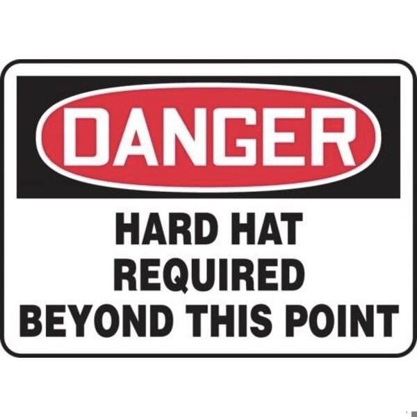 Accuform OSHA DANGER SAFETY SIGN HARD HAT MPPE066VP MPPE066VP - main